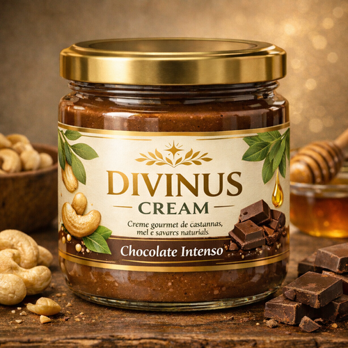 Divinus Cream - Creme Gourmet e a Premium de Caju e Amêndoas com Mel e Sabores Intensos