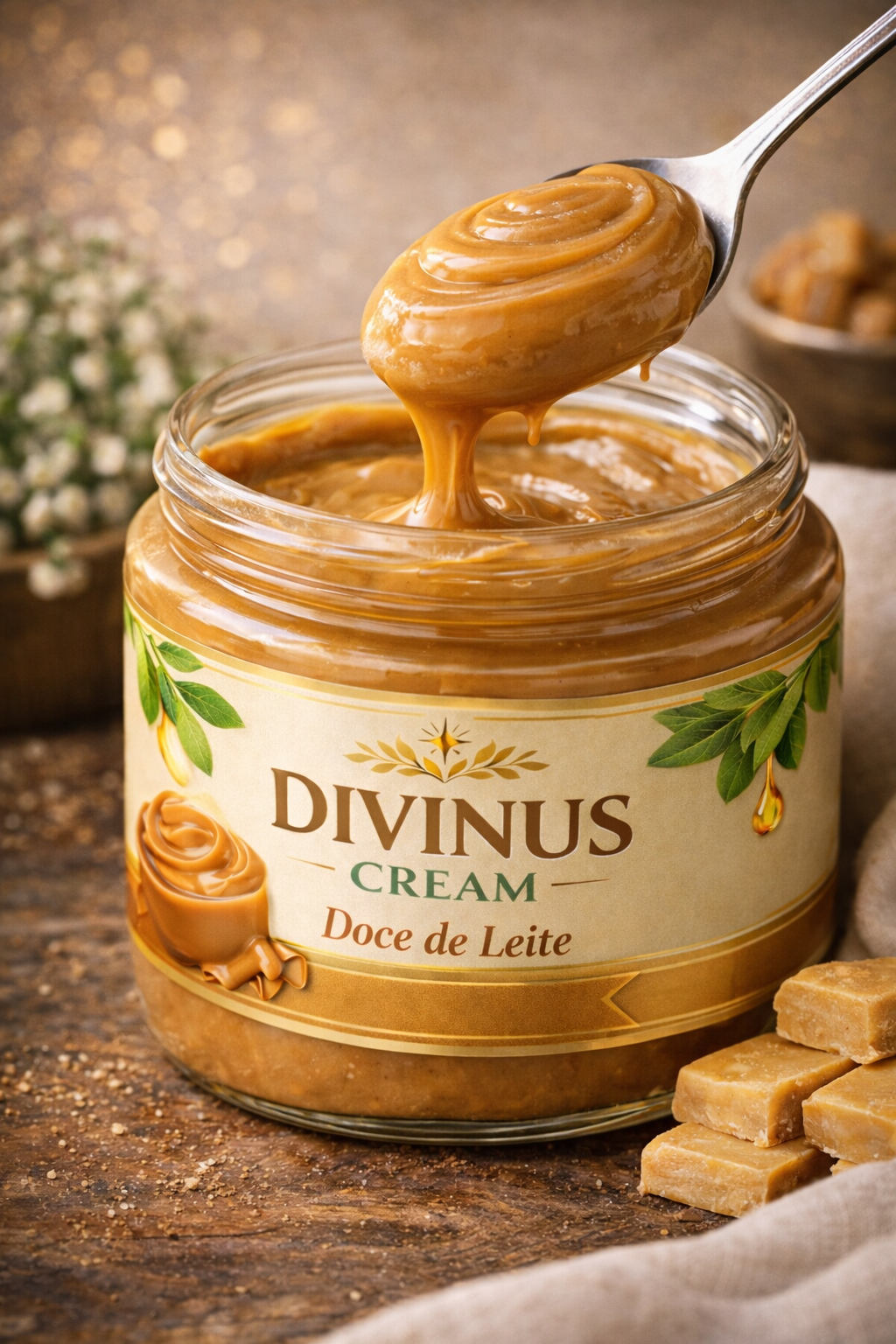 Divinus Cream - Creme Gourmet e a Premium de Caju e Amêndoas com Mel e Sabores Intensos
