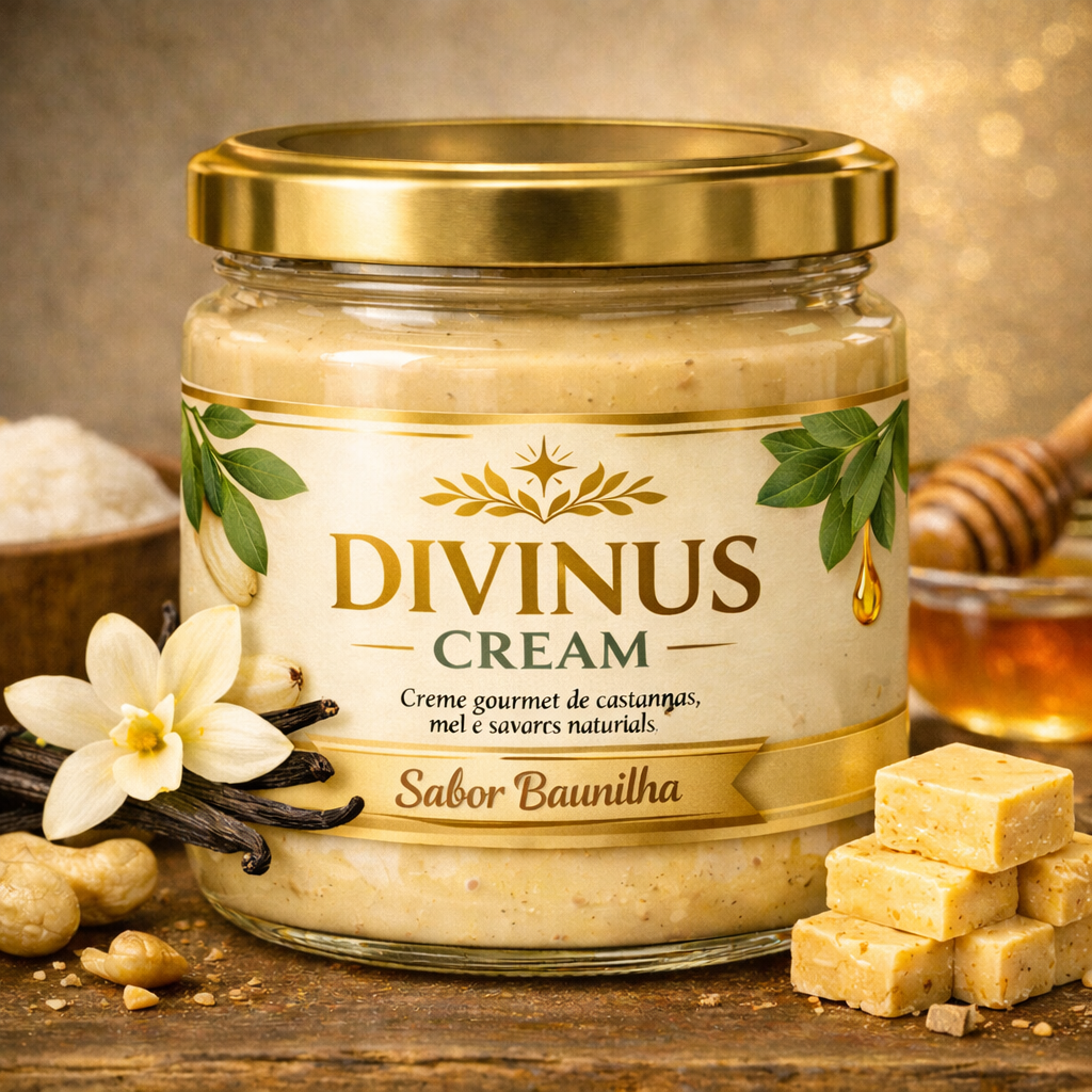Divinus Cream - Creme Gourmet e a Premium de Caju e Amêndoas com Mel e Sabores Intensos